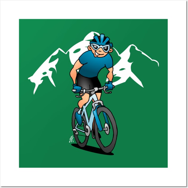 MTB - Mountain biker in the mountains Wall Art by Cardvibes